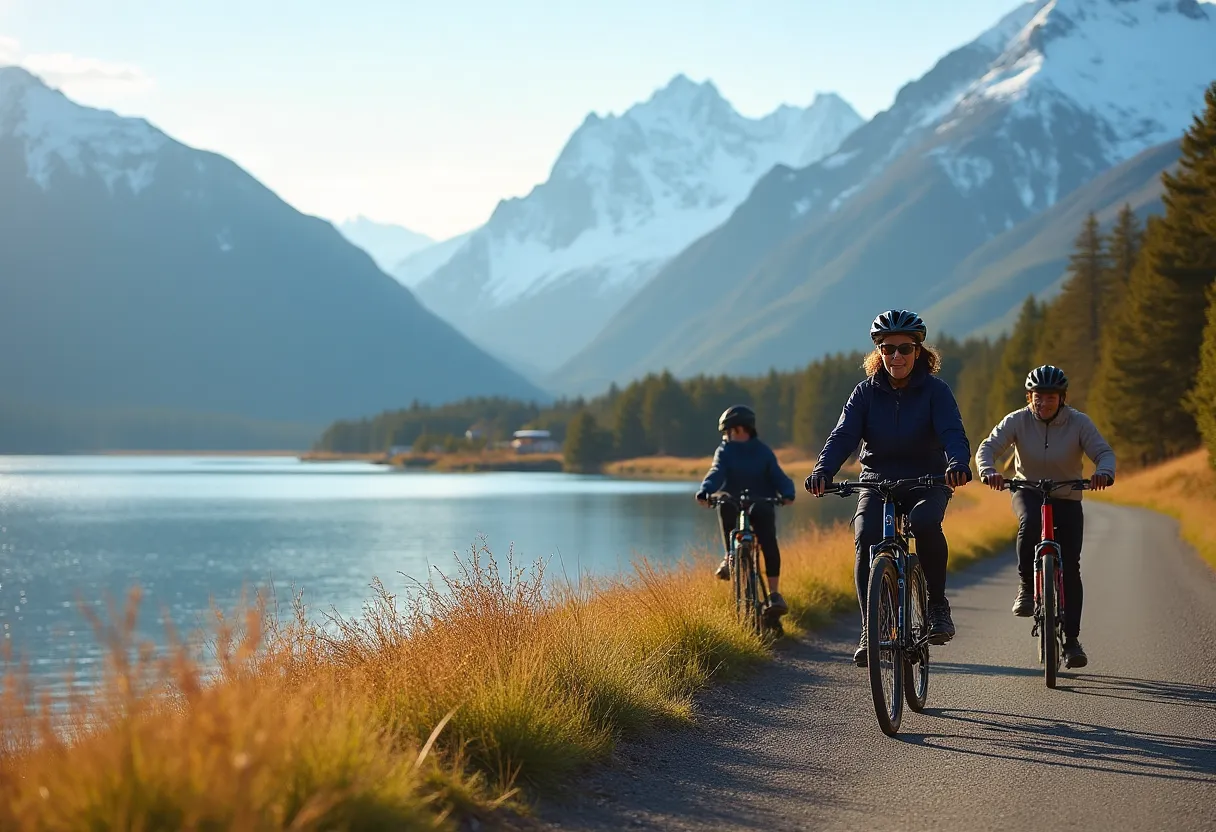 Circuito urbano + lago: pedaleada matutina, bici urbana SMA, pedaleada lago, alojamientos céntricos