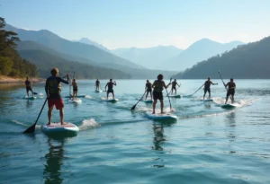 Paddle surf en lagos patagónicos: dónde y precios, paddle surf Lácar, precios paddle, alojamientos acuáticos