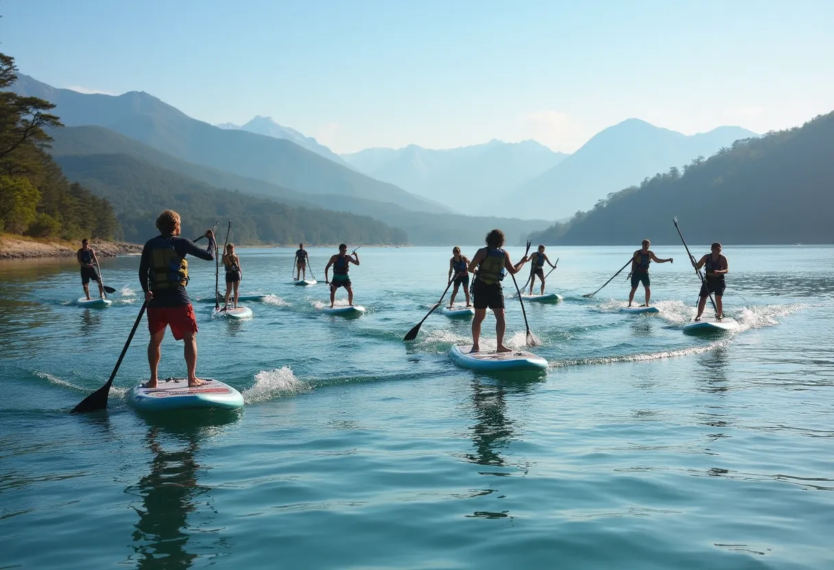 Paddle surf en lagos patagónicos: dónde y precios, paddle surf Lácar, precios paddle, alojamientos acuáticos