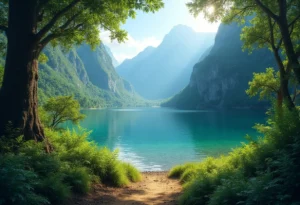 Sendero al Lago Nonthué: bosque y espejo de agua, Lago Nonthué, senderismo bosque, alojamientos cercanos