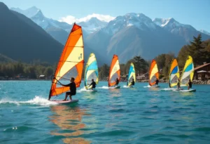 Windsurf en Lago Lácar: condiciones ideales, windsurf Lácar, condiciones viento, alojamientos deportivo
